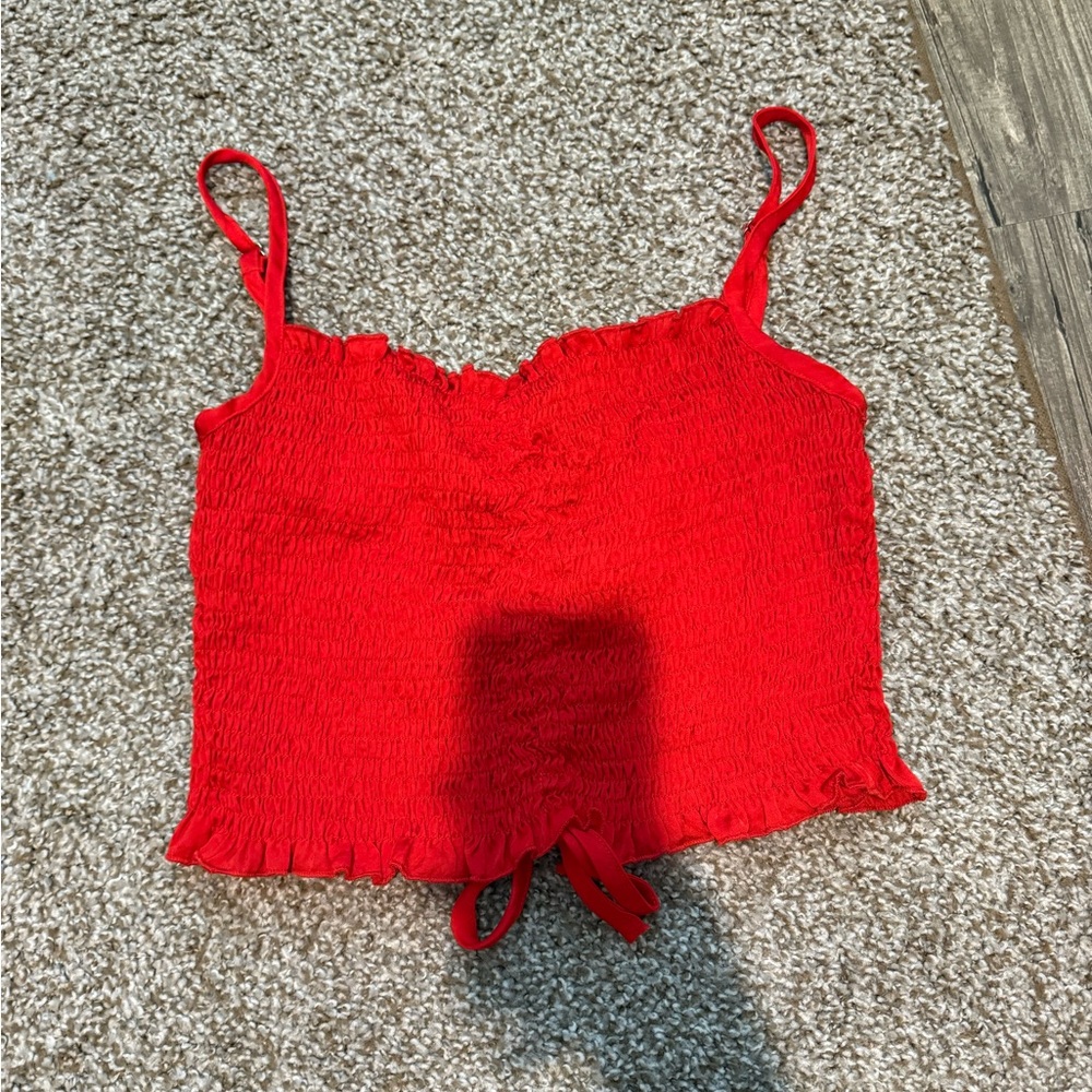 fab'rik Scarlet Smocked Top